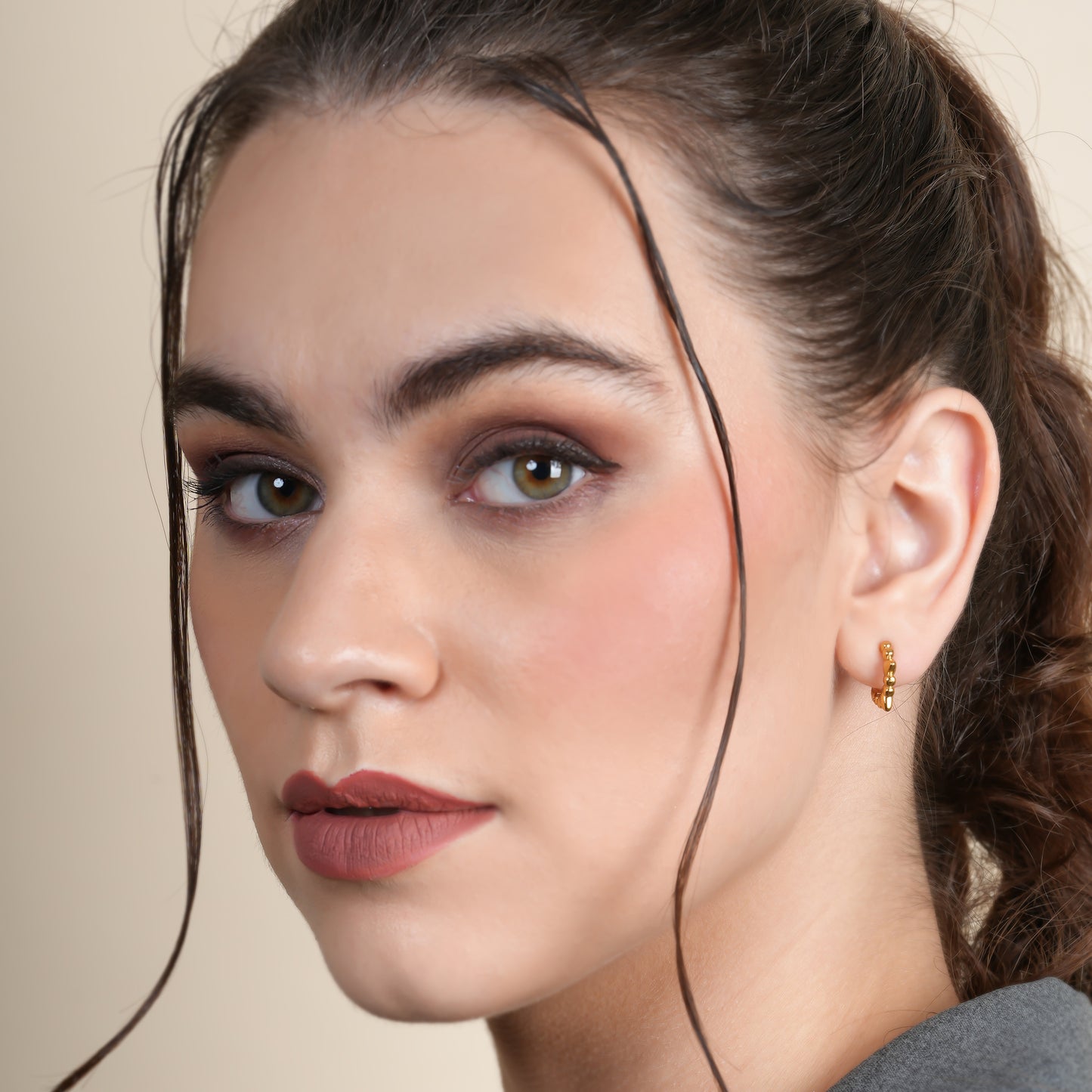 Eternity Gold Huggies Earrings