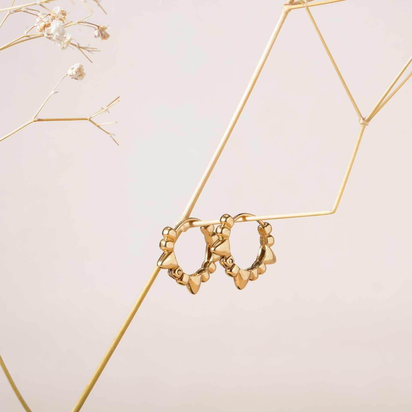 Eternity Gold Huggies Earrings