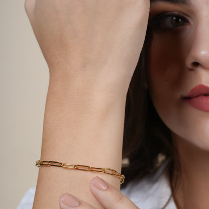 Gold Link Chain Bracelet