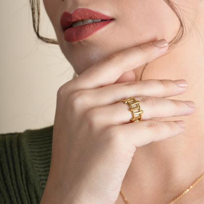 Gold Crown Ring