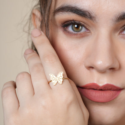 Gold Butterfly Ring