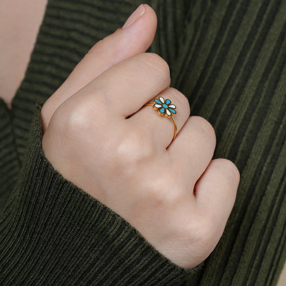 Enamel Flower Ring