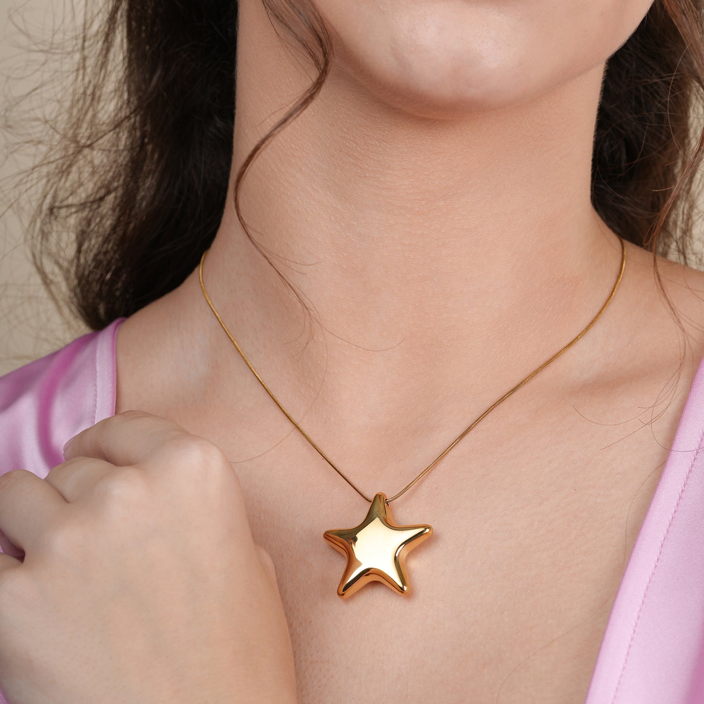 Gold Super Star Necklace