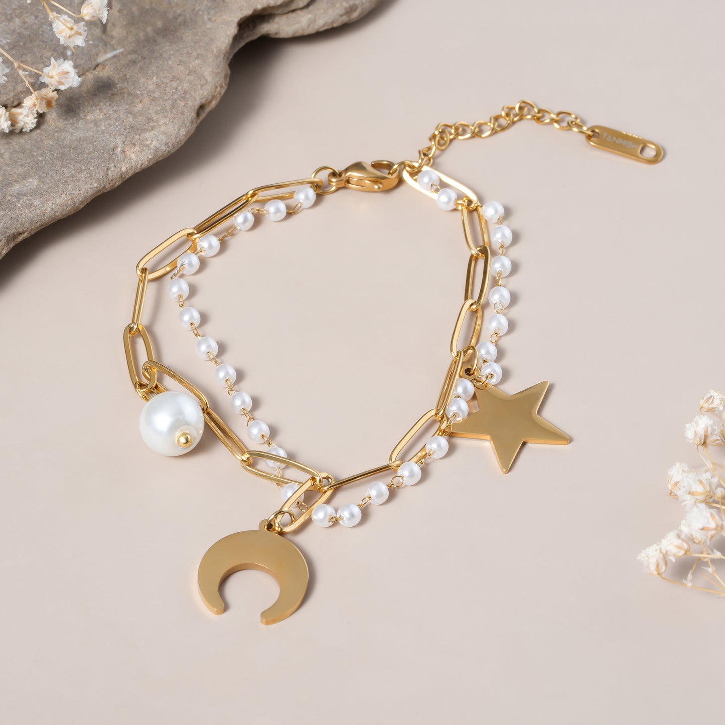 Moon And Star Charm Bracelet