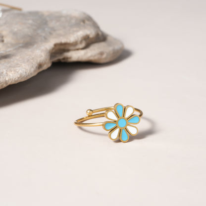 Enamel Flower Ring