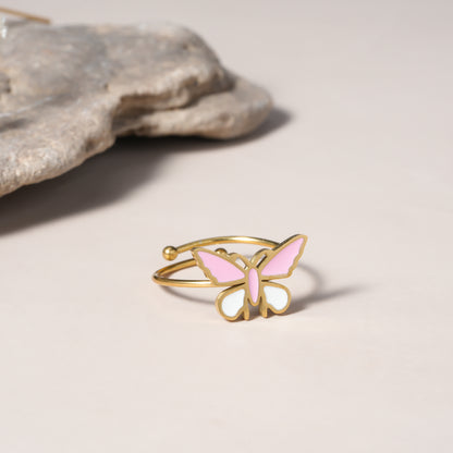 Enamel Butterfly Ring