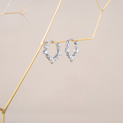 Eternity Silver Huggies Earrings