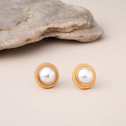 Classic Pearl Stud Earrings