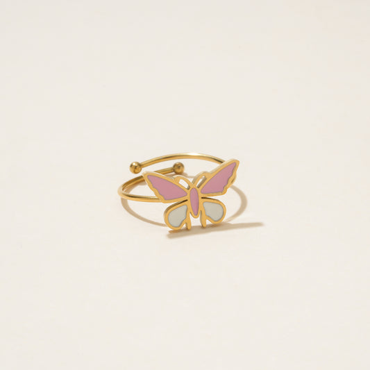 Enamel Butterfly Ring