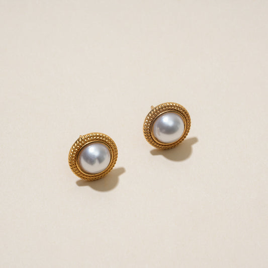 Classic Pearl Stud Earrings