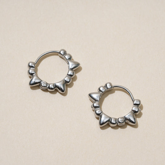 Eternity Silver Huggies Earrings